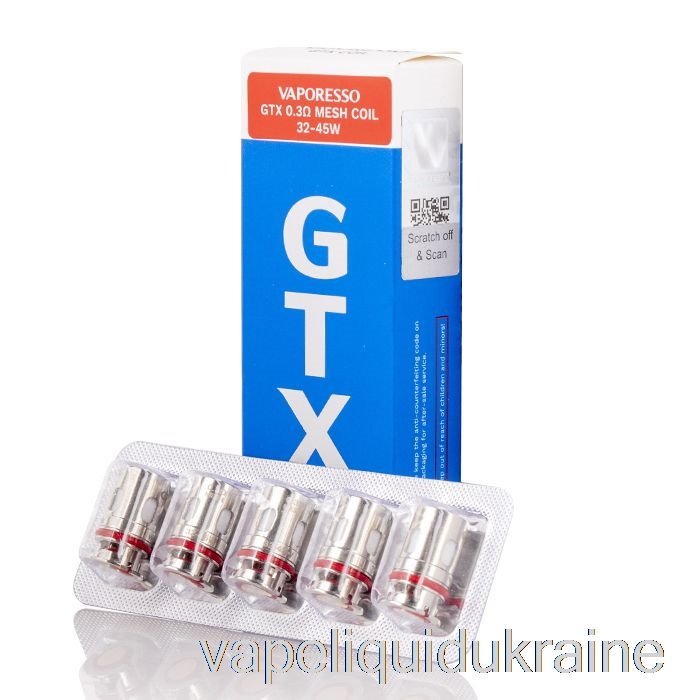 Vape Liquid Ukraine Vaporesso GTX Replacement Coils 0.3ohm GTX Mesh Coils